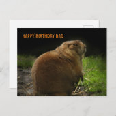 HAPPY BIRTHDAY DAD Woodchuck Groundhog Afbeelding Briefkaart (Voorkant / Achterkant)