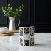 Happy Birthday Daddy 8 Photo Collage Gift Keepsake Tweekleurige Koffiemok