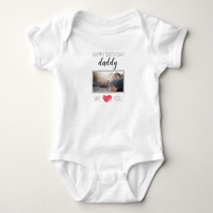 HAPPY BIRTHDAY DADDY BABY BODYSUIT PERSONALISEERD