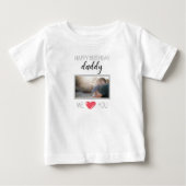 HAPPY BIRTHDAY DADDY BABY T-SHIRT PERSONALISEERD (Voorkant)