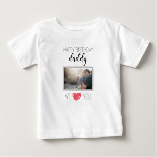 HAPPY BIRTHDAY DADDY BABY T-SHIRT PERSONALISEERD