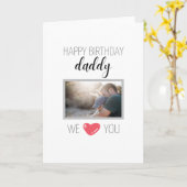 HAPPY BIRTHDAY DADDY-KAART PERSONALISEERDE FOTO KAART (Gele Bloem)