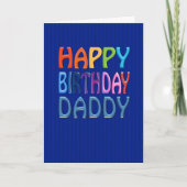 Happy Birthday Daddy leuk kleurrijk Wenskaart Kaart (Voorkant)