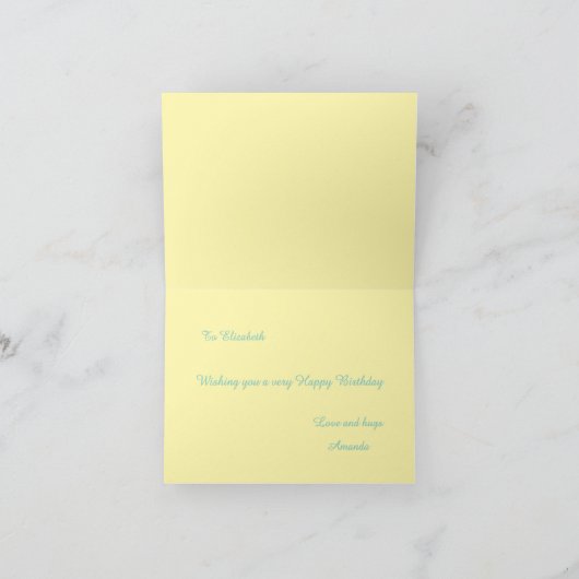 Happy Birthday Daffodils Kaart (Binnen)