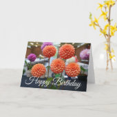 Happy Birthday Dahlia Roos Toscano #1 Kaart (Gele Bloem)