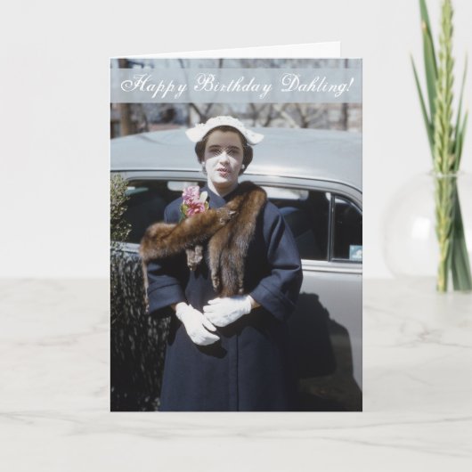 Happy Birthday Dahling Diva Kaart (Voorkant)