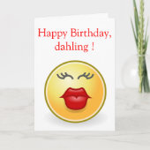 "HAPPY BIRTHDAY", DAHLING! KAART (Voorkant)