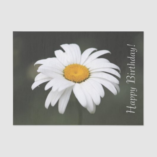 Happy Birthday Daisy Tissue Tissuepapier (Voorkant)