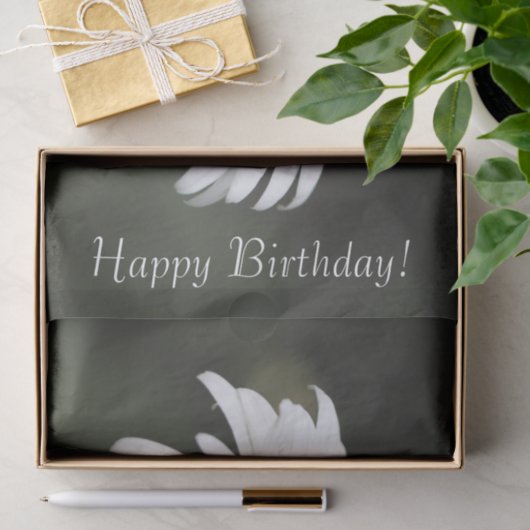 Happy Birthday Daisy Tissue Tissuepapier (Geschenk)