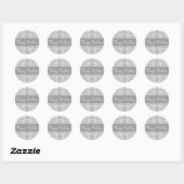 Happy Birthday Damask Envelope Sticker Seal (Vel)