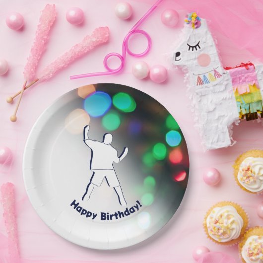 Happy Birthday Dance Party lichten Papieren Bordje (Feest)