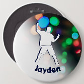 Happy Birthday Dance Party lichten Ronde Button 6,0 Cm (Voorkant /achterkant)