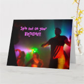 Happy Birthday - Dansers maken bewegingen Kaart (Gele Bloem)