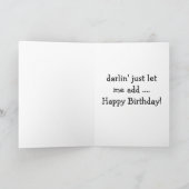 HAPPY BIRTHDAY DARLIN' SOUTHERN TEKST STIJL KAART (Binnen)