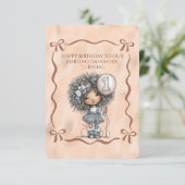 Happy Birthday Darling Daughter Turning 1 Kaart (Staand voorkant)