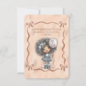 Happy Birthday Darling Daughter Turning 1 Kaart (Voorkant)