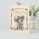 Happy Birthday Darling Daughter Turning 1 Kaart (Staand voorkant)