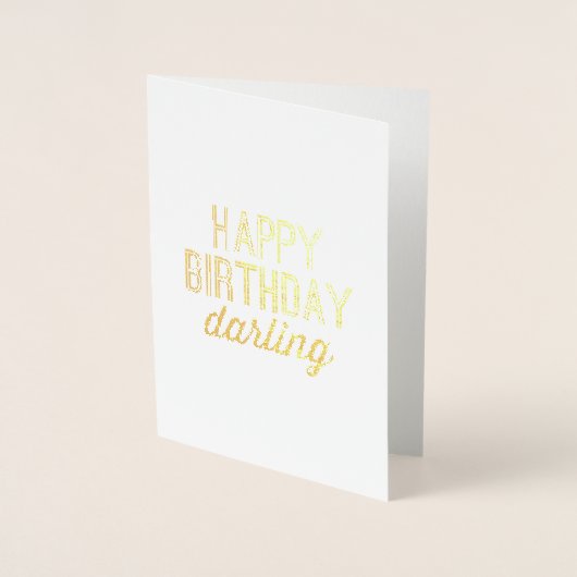 Happy Birthday Darling Folie Kaarten (Voorkant)