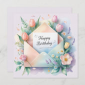 Happy birthday darling. Greeting card Feestdagenkaart (Voorkant / Achterkant)