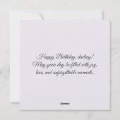 Happy birthday darling. Greeting card Feestdagenkaart (Achterkant)