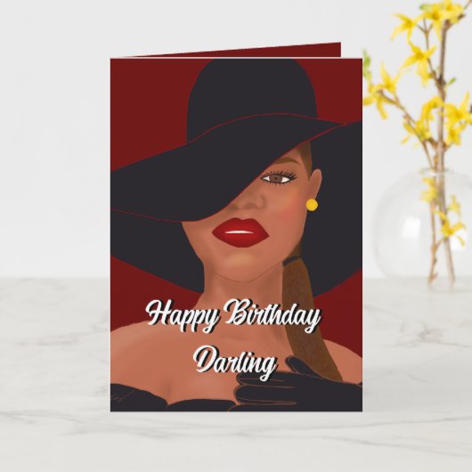 Happy Birthday Darling Kaart (Gele Bloem)