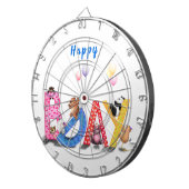 Happy Birthday Dart Board Baby Partij Dartbord (Voorkant Rechts)
