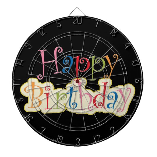 Happy Birthday Dartbord (Voorkant)