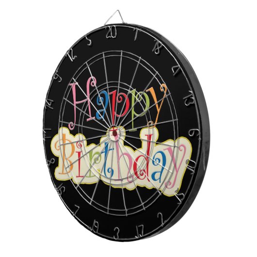 Happy Birthday Dartbord (Voorkant Rechts)