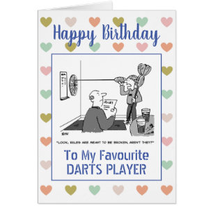 Happy Birthday Darts Player