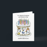 Happy Birthday Daughter and Moeder to be Kaart<br><div class="desc">Een afbeelding van een taart bedekt met verlichte kaarsen die aan de zijkanten met baby-pictogrammen is versierd. De woorden 'Happy Birthday to a special dochter and moeder to be' vergezellen het afbeelding.</div>