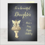 Happy Birthday Daughter Fairy-ontwerp Kaart<br><div class="desc">Happy Birthday Daughter fairy wenskaart.</div>