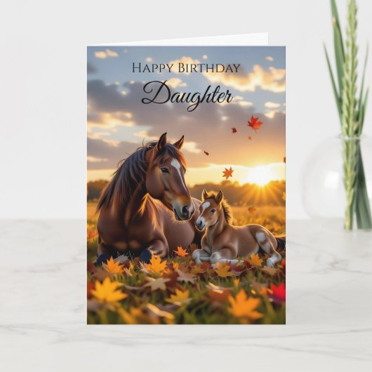 Happy Birthday Daughter | Horse Themed Kaart (Voorkant)