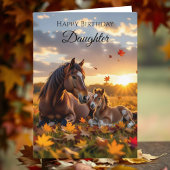 Happy Birthday Daughter | Horse Themed Kaart