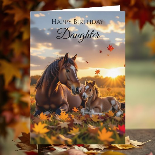 Happy Birthday Daughter | Horse Themed Kaart