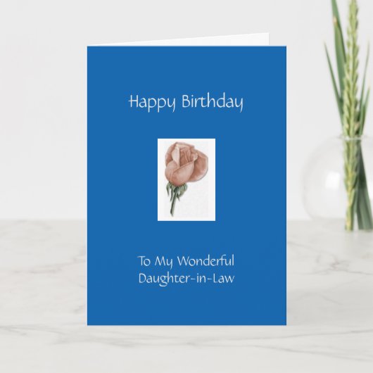 Happy Birthday Daughter-in-Law - Roos Kaart (Voorkant)