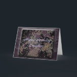 Happy Birthday Daughter Kaart<br><div class="desc">Prachtige Plum verjaardag wens,  bewerkbaar</div>