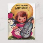 Happy Birthday Daughter uit de jaren '50 Briefkaart<br><div class="desc">Happy Birthday Daughter uit de jaren '50</div>