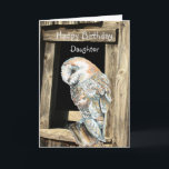 Happy Birthday Daughter Waterverf Barn Owl Feestdagen Kaart<br><div class="desc">Happy Birthday Daughter die elk jaar goed doordacht,  aardig en dierbaar is. Waterverf Barn Owl</div>