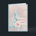 Happy Birthday Daughter Waterverf Cactus Kaart<br><div class="desc">Een mooie waterverf cactus kaart om je dochter te sturen om je liefde en waardering uit te drukken</div>