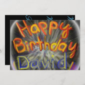 Happy Birthday David 2014 Kaart (Voorkant / Achterkant)