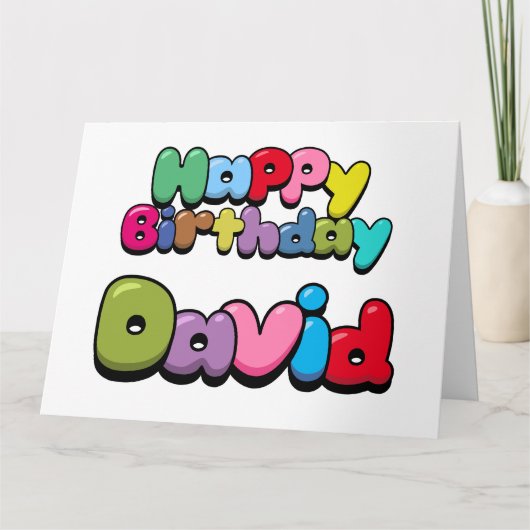 Happy Birthday David Kaart (Voorkant)