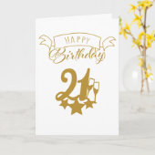 Happy Birthday Day - gevouwen Wenskaart Kaart (Gele Bloem)