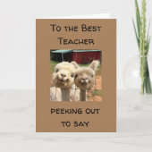 HAPPY *BIRTHDAY* ***DE BESTE LERER** KAART (Voorkant)