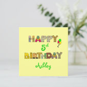 Happy ___Birthday - de Naam van de douane/de Parti Kaart (Staand voorkant)