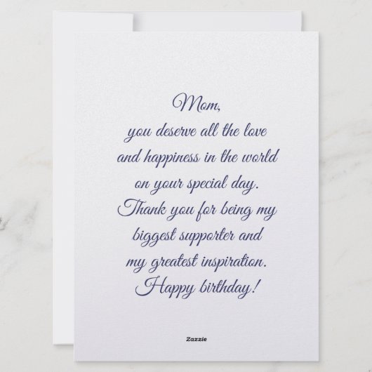 Happy birthday dear Mom & bouquet of flowers Feestdagenkaart (Achterkant)