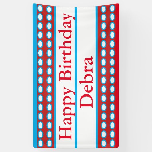 "Happy Birthday Debra Custom Spandoek (Verticaal)