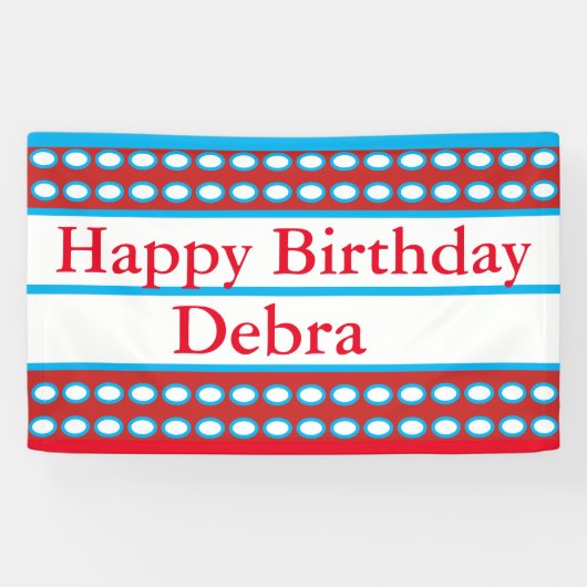 "Happy Birthday Debra Custom Spandoek (Horizontaal)