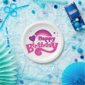 Happy Birthday Decorative Party Plate Papieren Bordje (Feest)