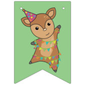 Happy Birthday Deer Party Bunting Flags Vlaggetjes (Eerste vlag)