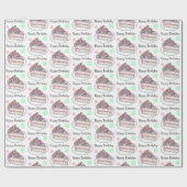  Happy Birthday | Dekkakkerbloemen Cadeaupapier (Vlak)